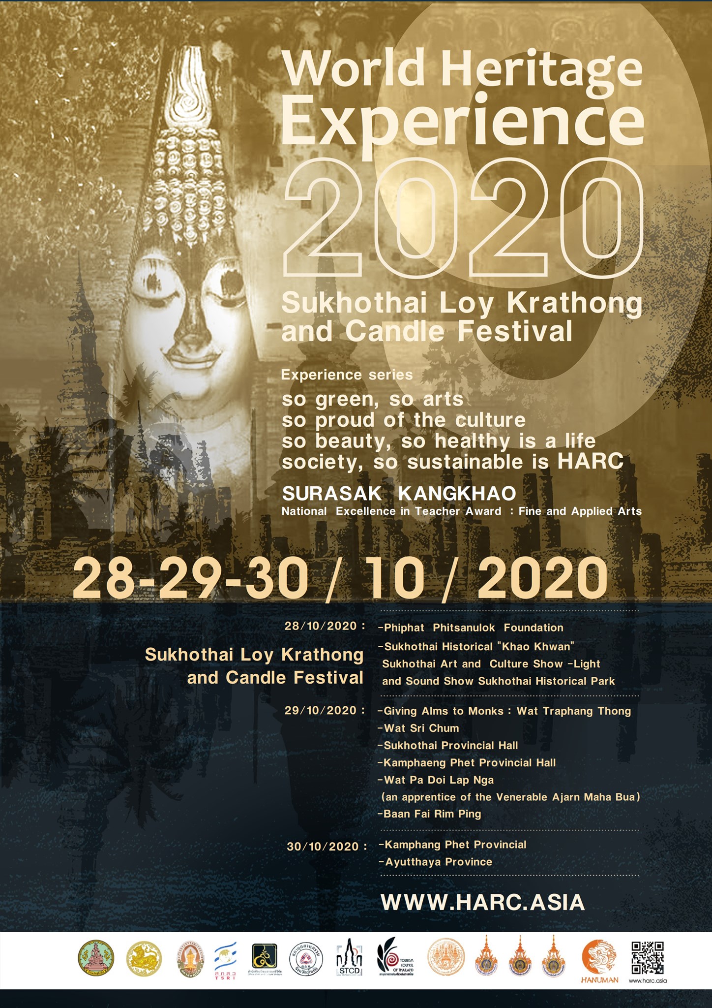 World Heritage Experience 2020. Sukhothai Loy Krathong and candle festival